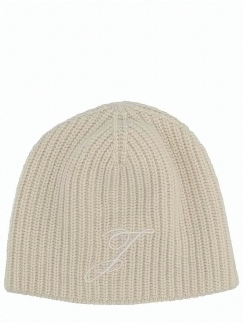 Jacquemus Ribbed Merino Wool Beanie With Embroidered Initial