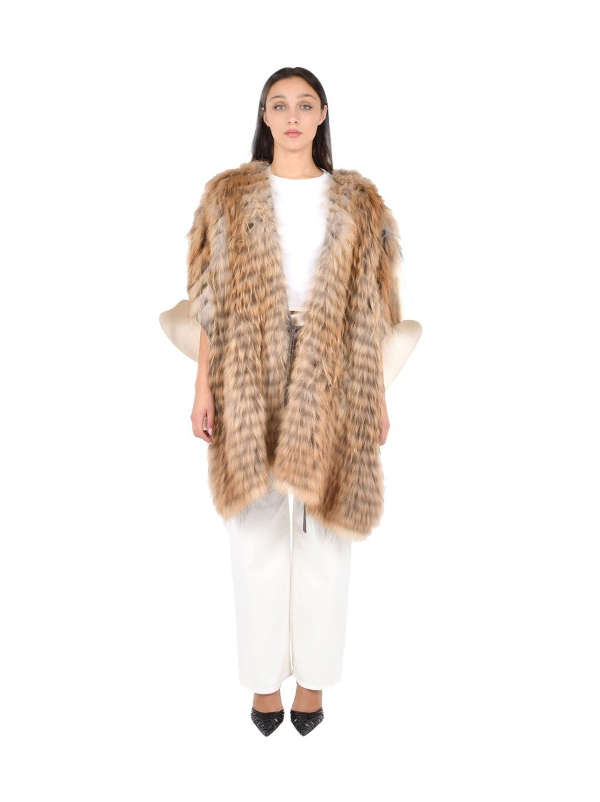 Parosh Oversized Cream Vest