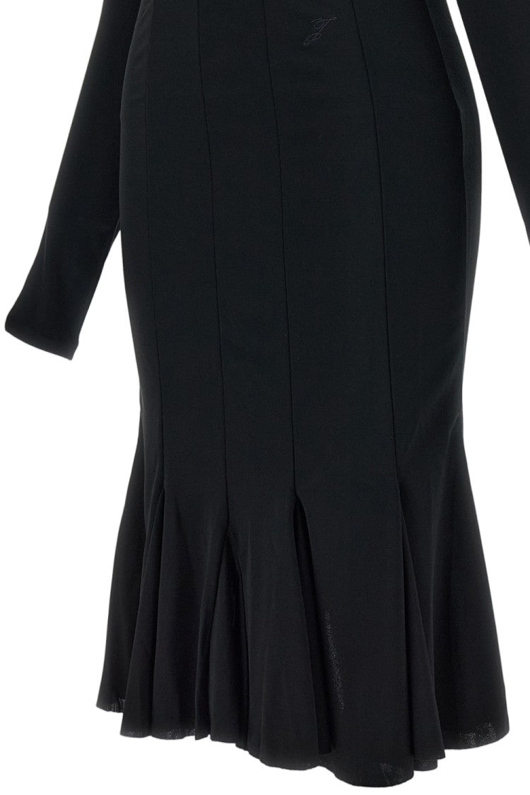 Jacquemus Black La Robe Losange Jersey Midi Dress