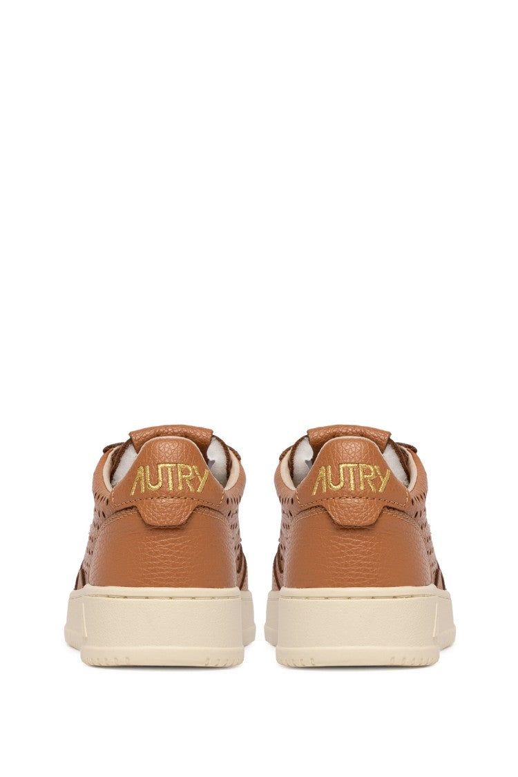 Autry Tobacco Medalist Perforated Leather Sneakers