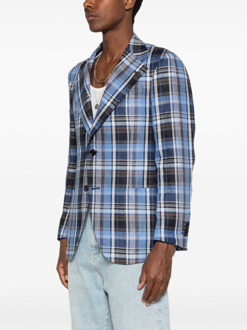 Gabriele Pasini Tailored Checked Notch Lapels Blazer