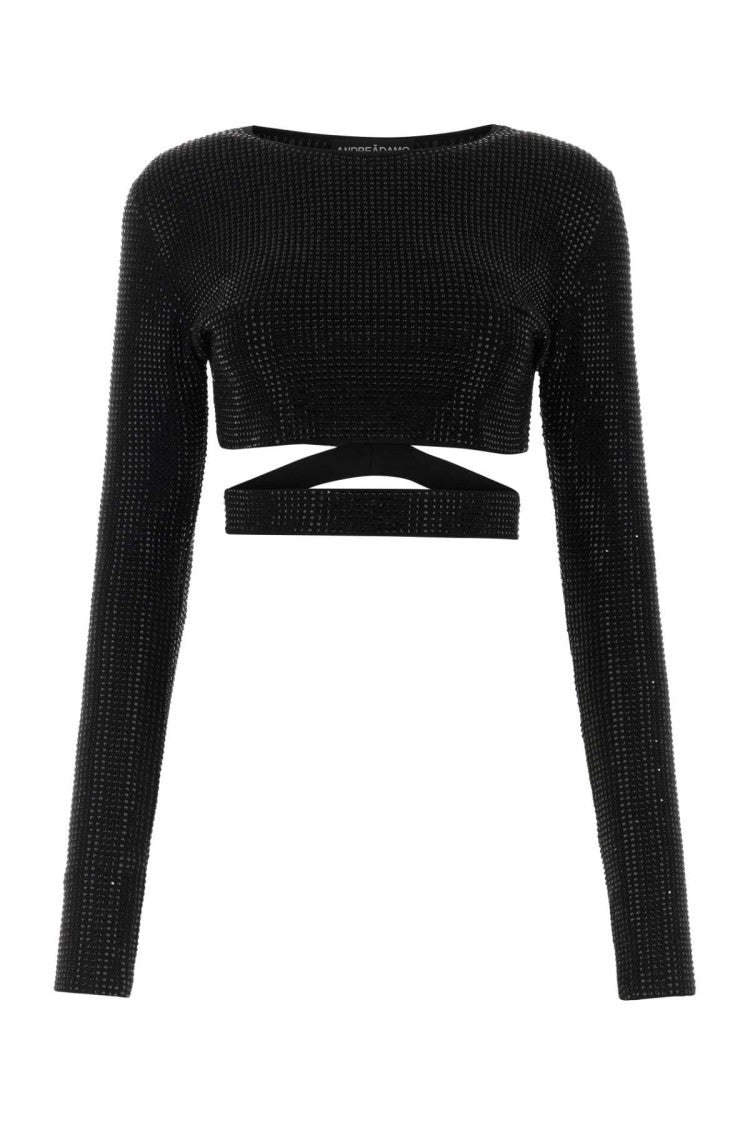 Andreâdamo Embellished Viscose Blend Top