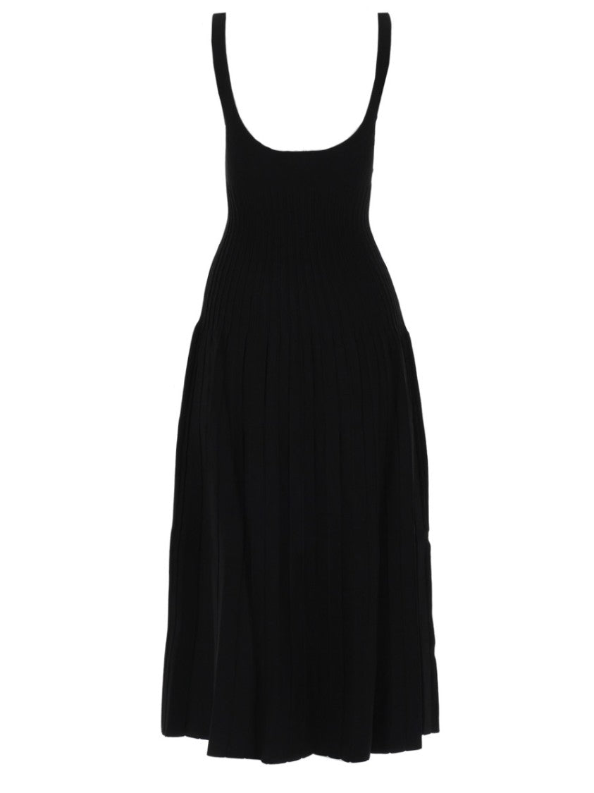 Staud Ellison Viscose-Blend Pleated Midi Dress