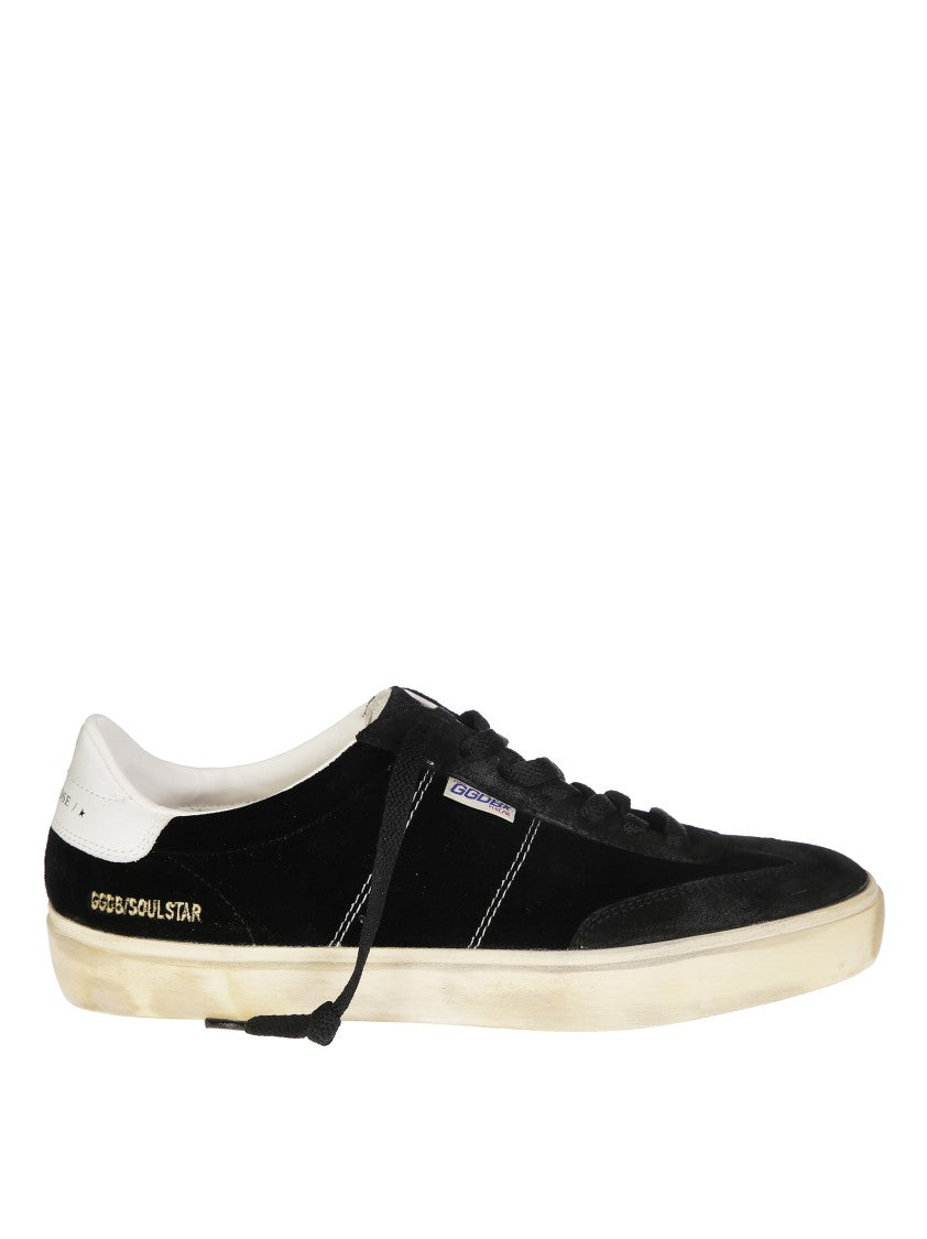 Golden Goose Soul Star Velvet Total Black Velvet Sneakers