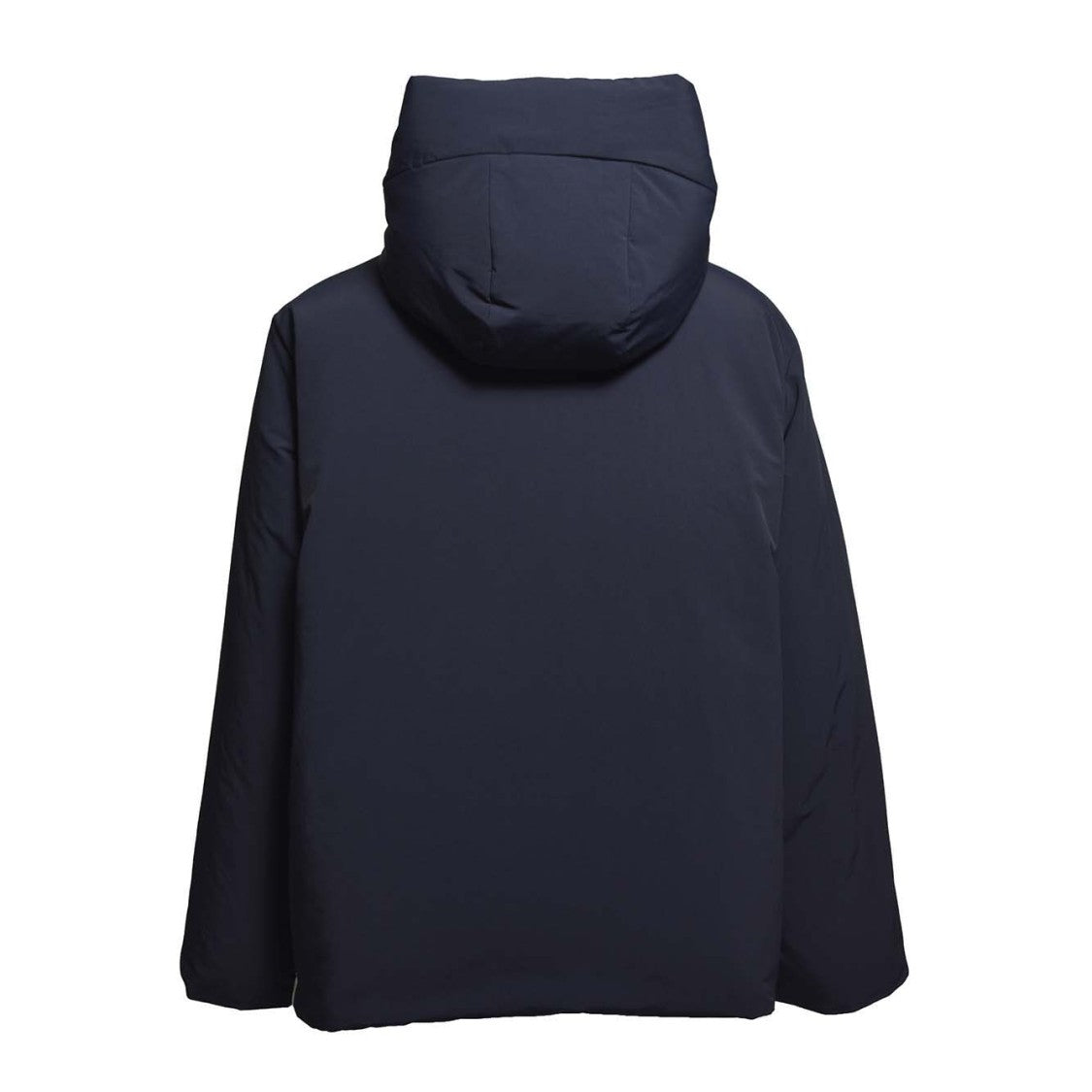 Jil Sander Navy Blue Oversized Puffer Jacket With Hood