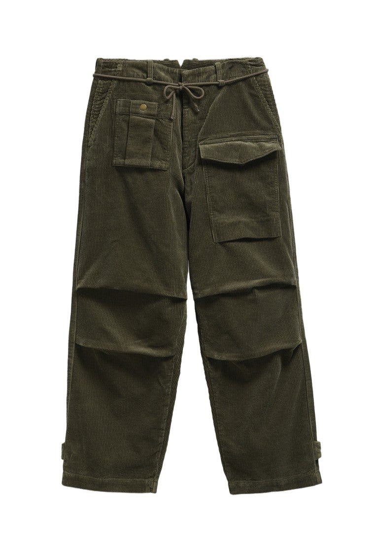 Barbour Green Corduroy Cargo Trousers