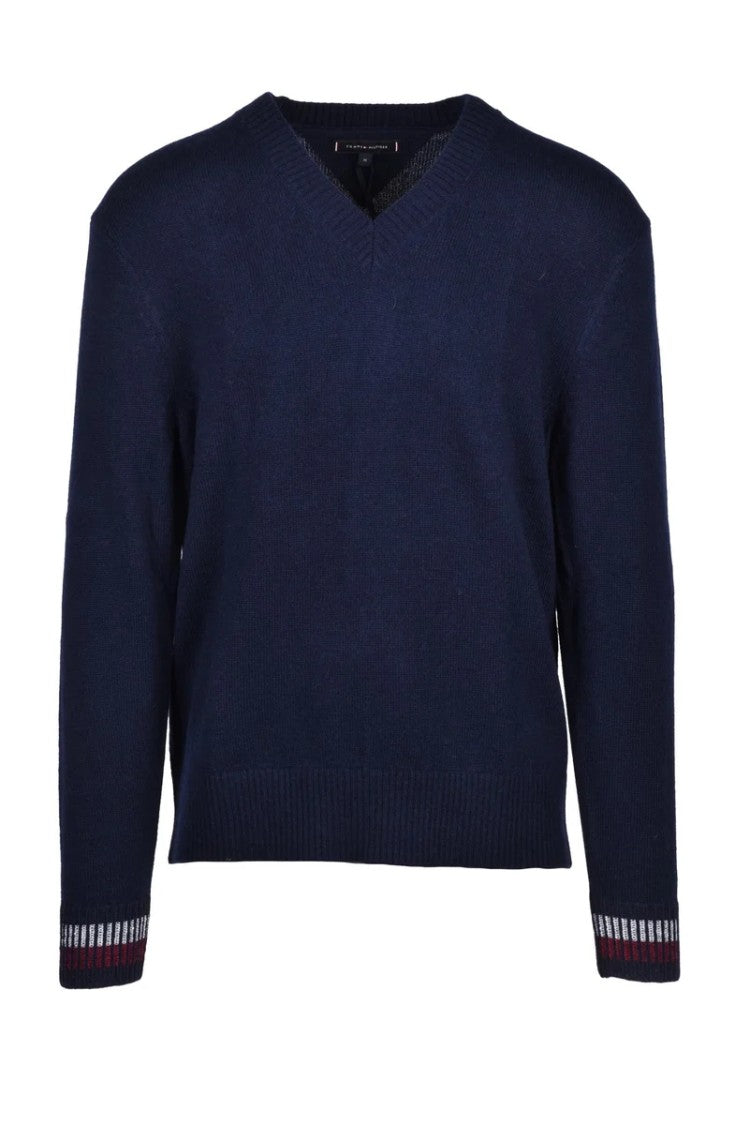Tommy Hilfiger Blue Crewneck Cotton Sweater