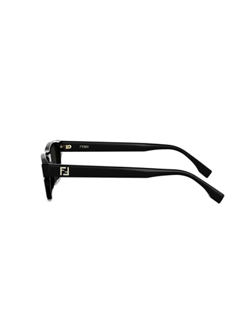 Fendi Black Fe40199i Rectangular Fendi Sunglasses