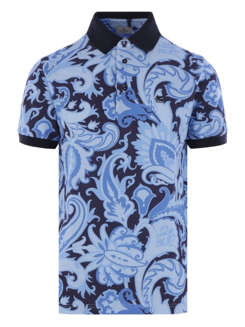 Etro Paisley Patterned Short Sleeve Polo Shirt