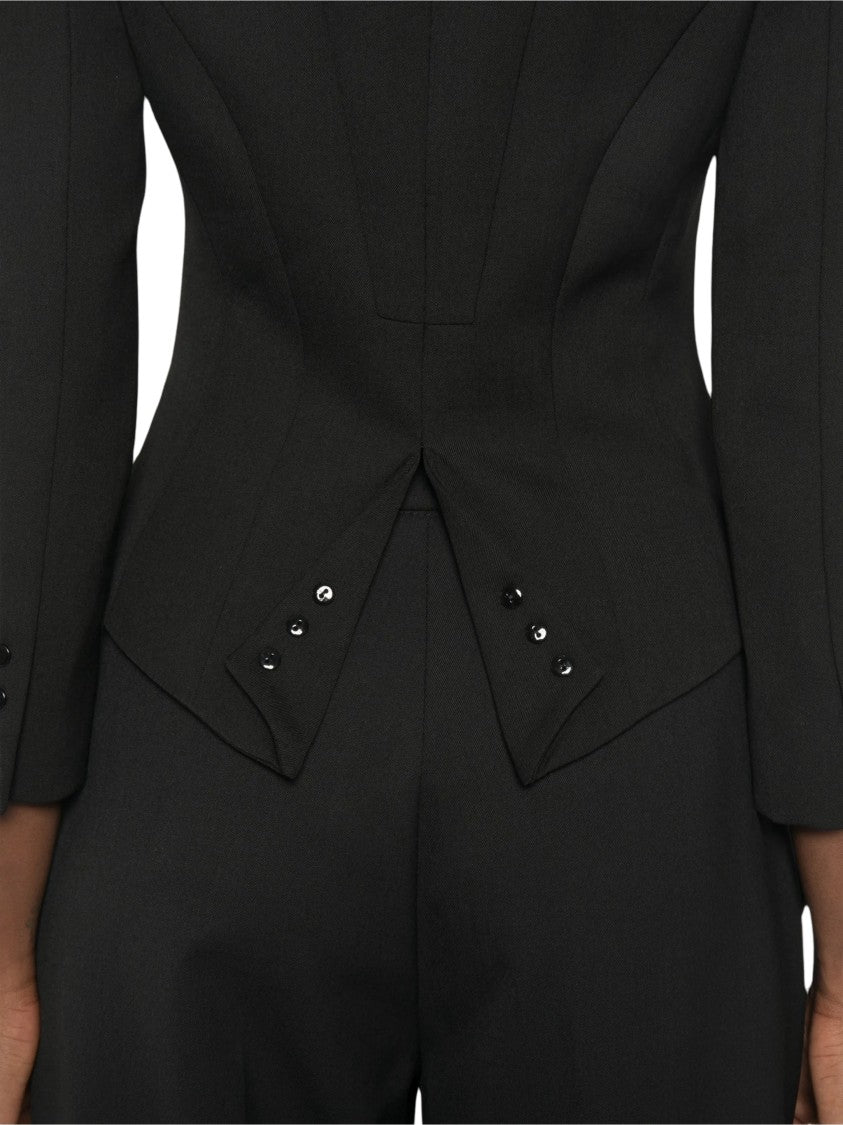 Elisabetta Franchi Giacca Tailored Black Blazer