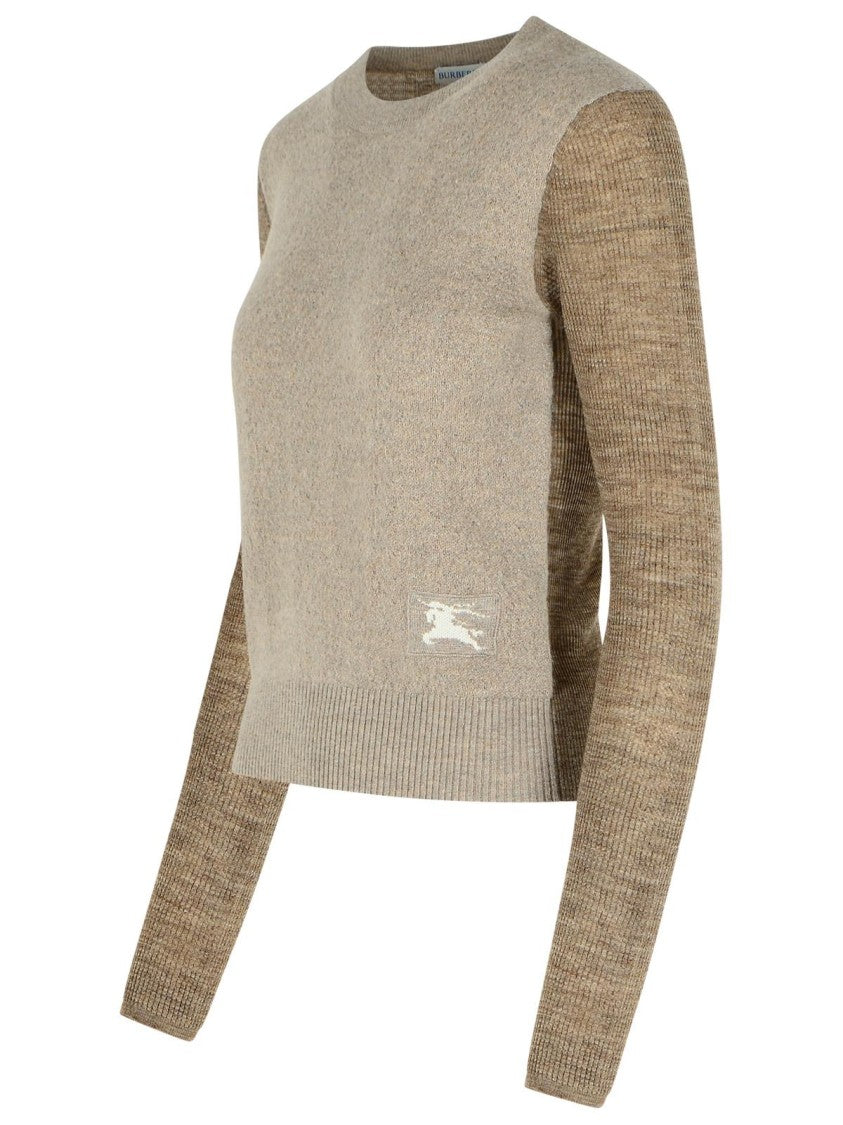 Burberry 'Costance' Turtleneck Sweater In Beige Alpaca Blend