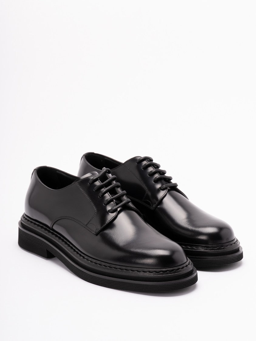 Dolce & Gabbana Calf Leather Polished Derby Shoes