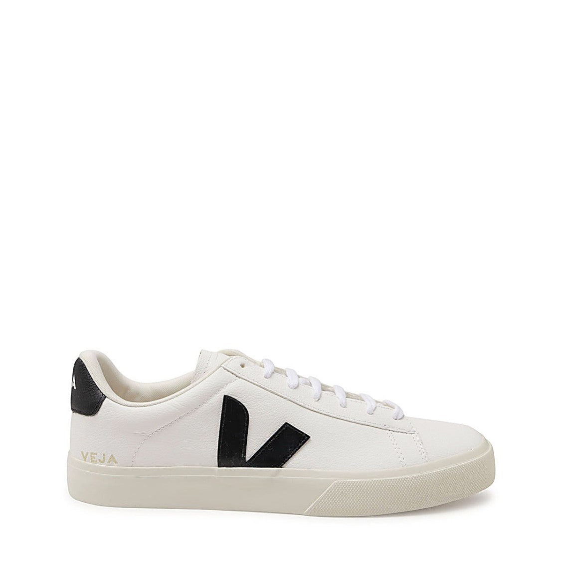 Veja Black-And-White Faux Leather Campo Sneakers