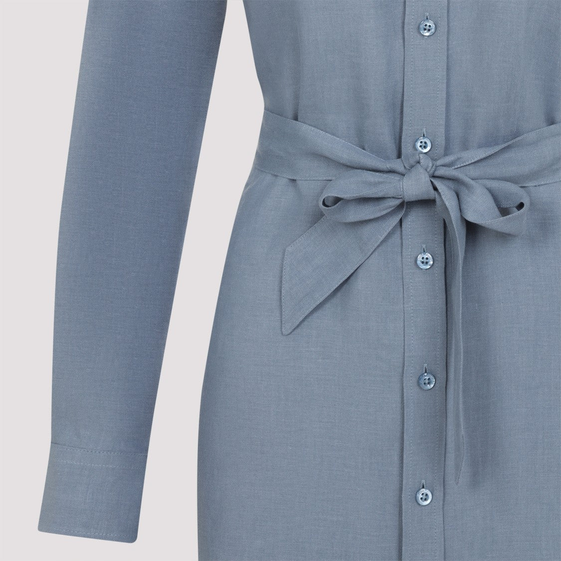 Polo Ralph Lauren Graison Light Blue Linen Long Dress