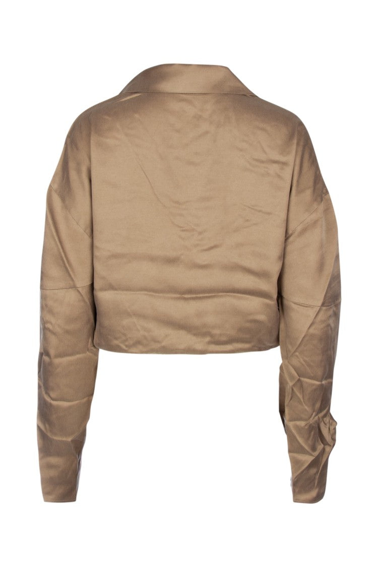 Yuzefi Cropped Top With Drawstring Detail