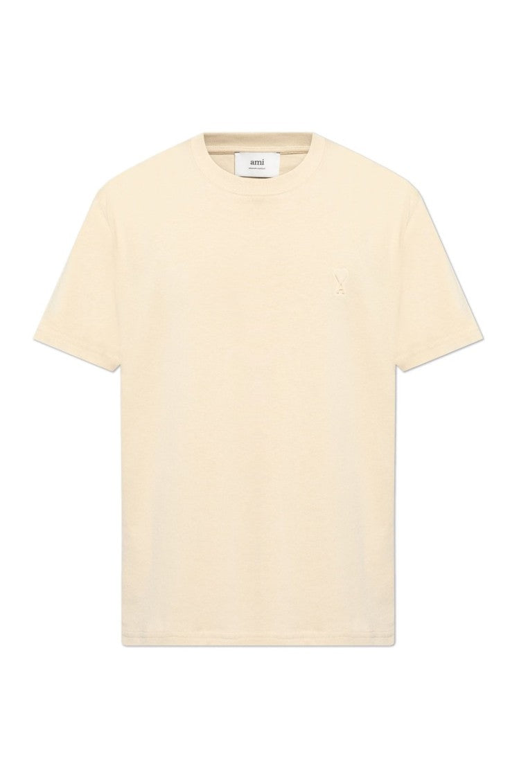 Ami Paris Cropped Short-Sleeved T-Shirt With Minimalistic Design