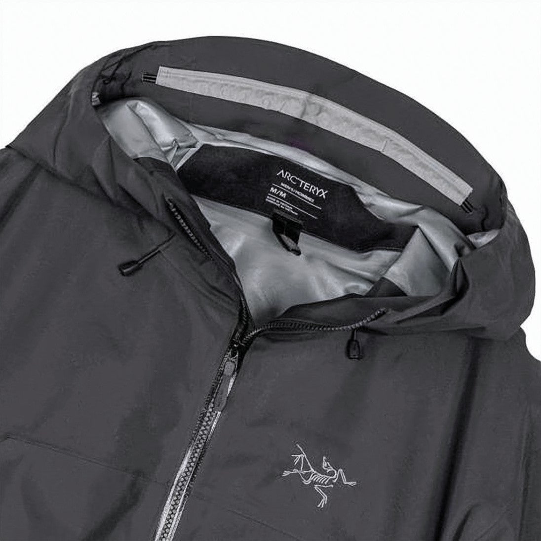 Arc'teryx Water-Resistant Minimalist Black Jacket With Adjustable Cuffs
