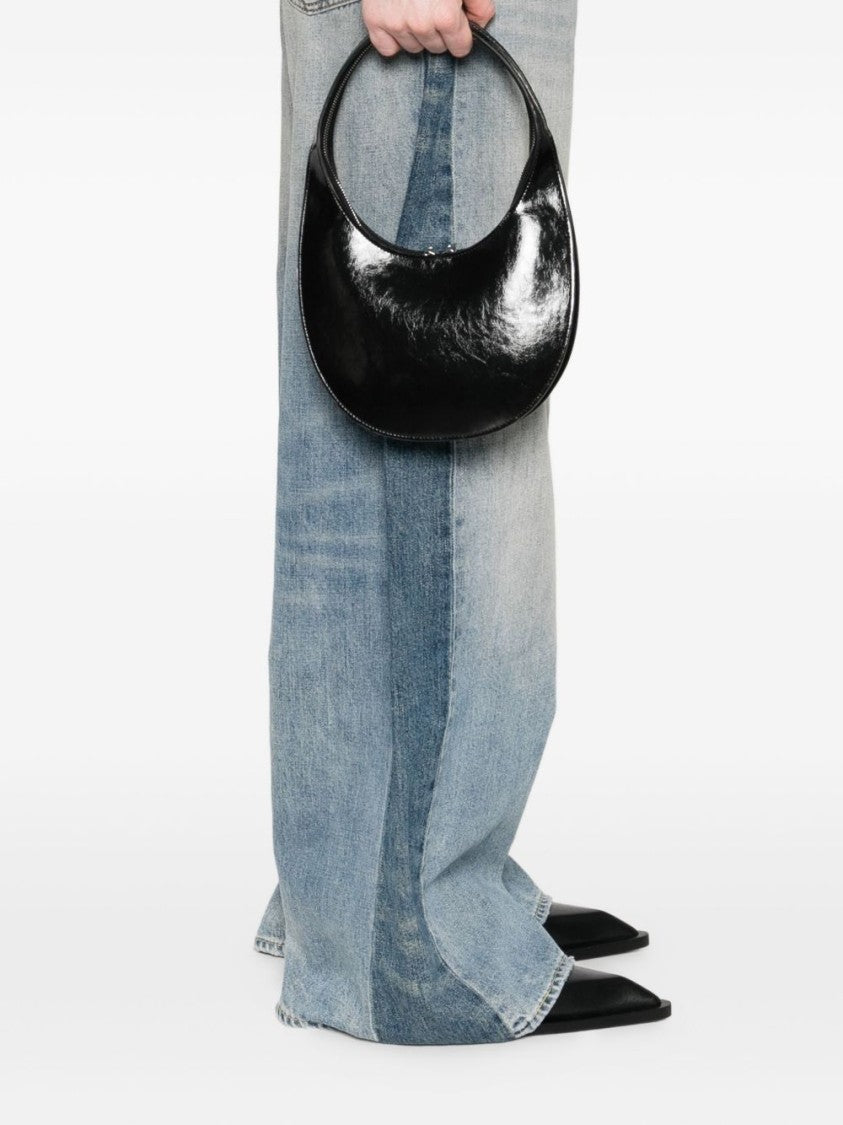 Coperni Crescent-Shaped Black Nylon Shoulder Bag