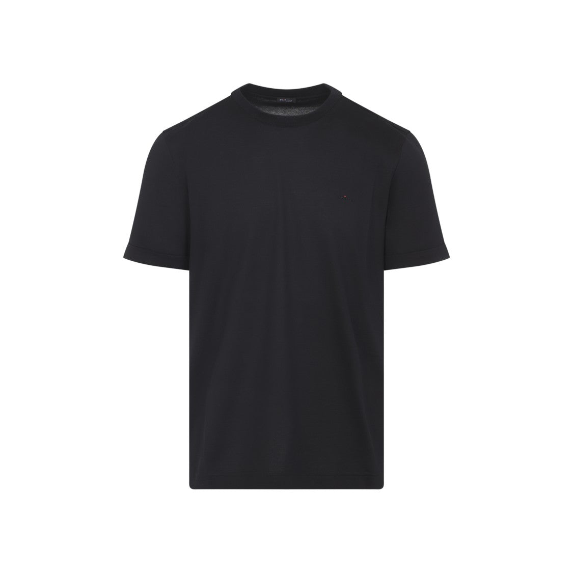 Kiton Black Cotton T-Shirt