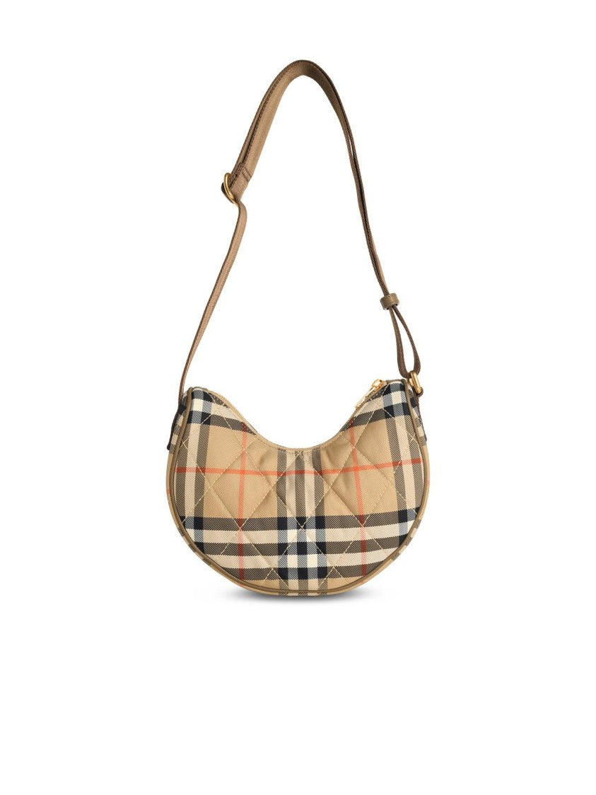 Burberry 'Horseshoe' Crossbody Bag In Sand Polyamide