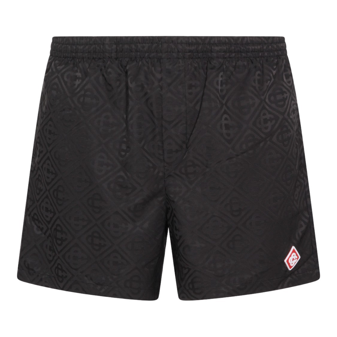 Casablanca Casablanca Black Shorts With Tonal Pattern