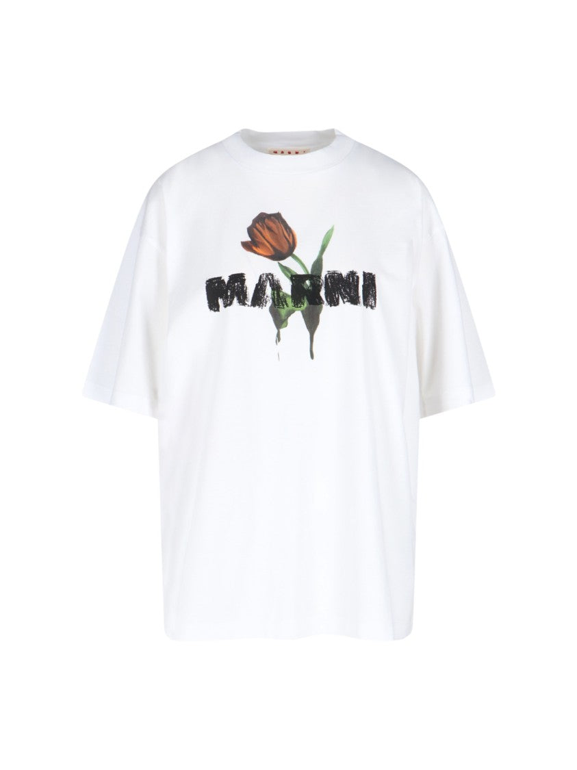 Marni Logo T-Shirt – White