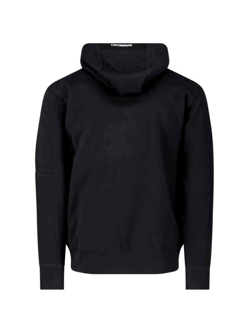 C.P. Company Logo Hoodie Black