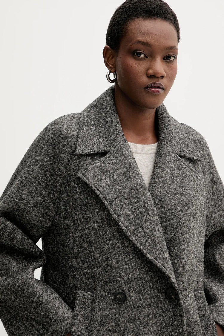 Max Mara Obliqua Double-Breasted Coat With Wide Lapels
