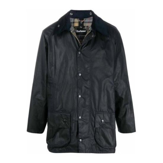 Barbour Classic Black Barbour Jacket With Corduroy Collar