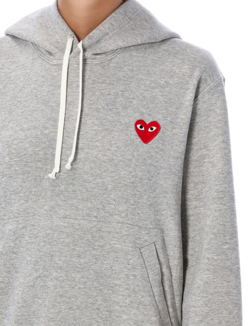 Comme Des Garçons Red Heart Patch Hoodie