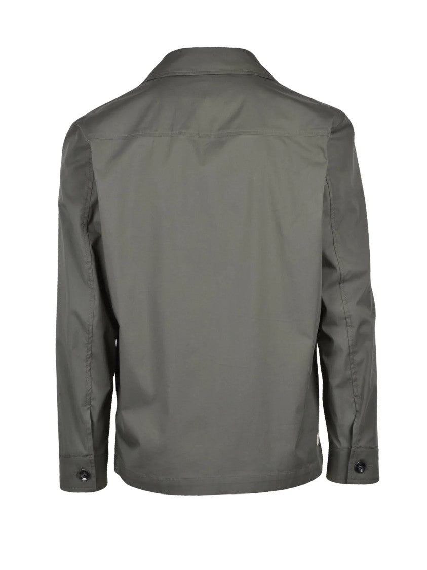 Officina 36 Military Green Cotton Nylon Elastane Shirt