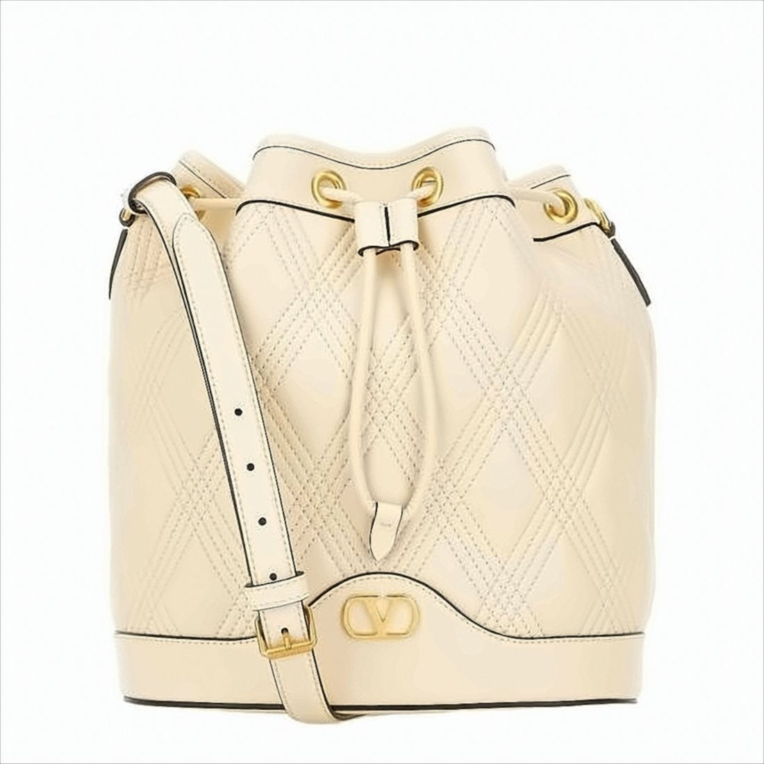 Valentino Garavani Diamond-Quilted Calf Leather Bucket Bag