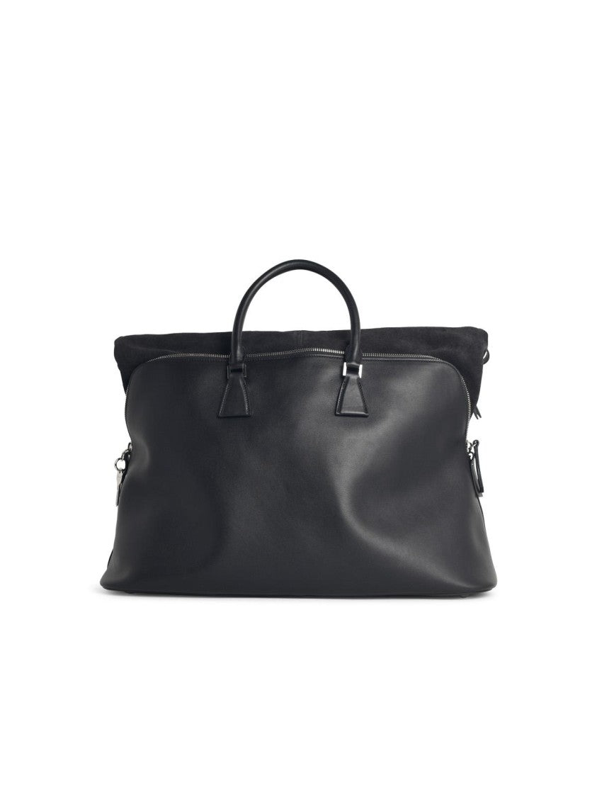 Maison Margiela '5Ac Soft Xl' Black Leather Bag