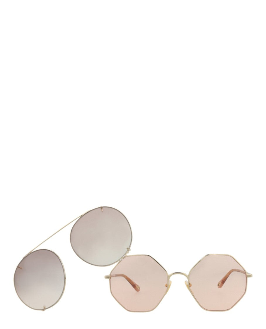 Chloé Round-Frame Metal Sunglasses