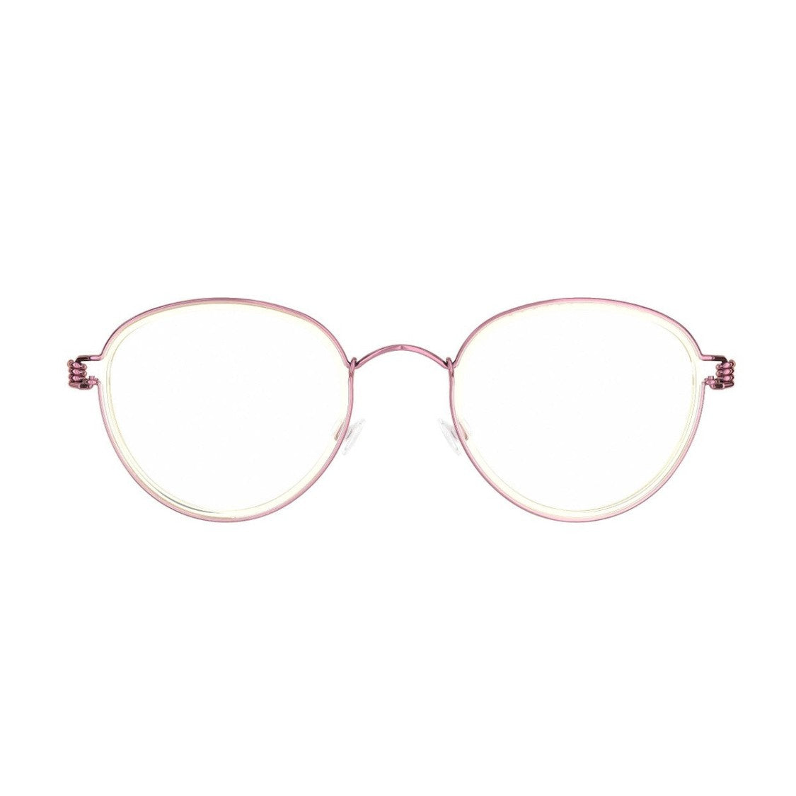 Lindberg Beige Pink Air Rim Jackie Titanium Phantos Eyewear