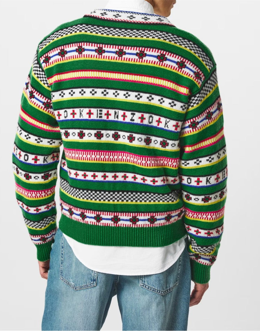 Kenzo Fairisle Jacquard Cardigan