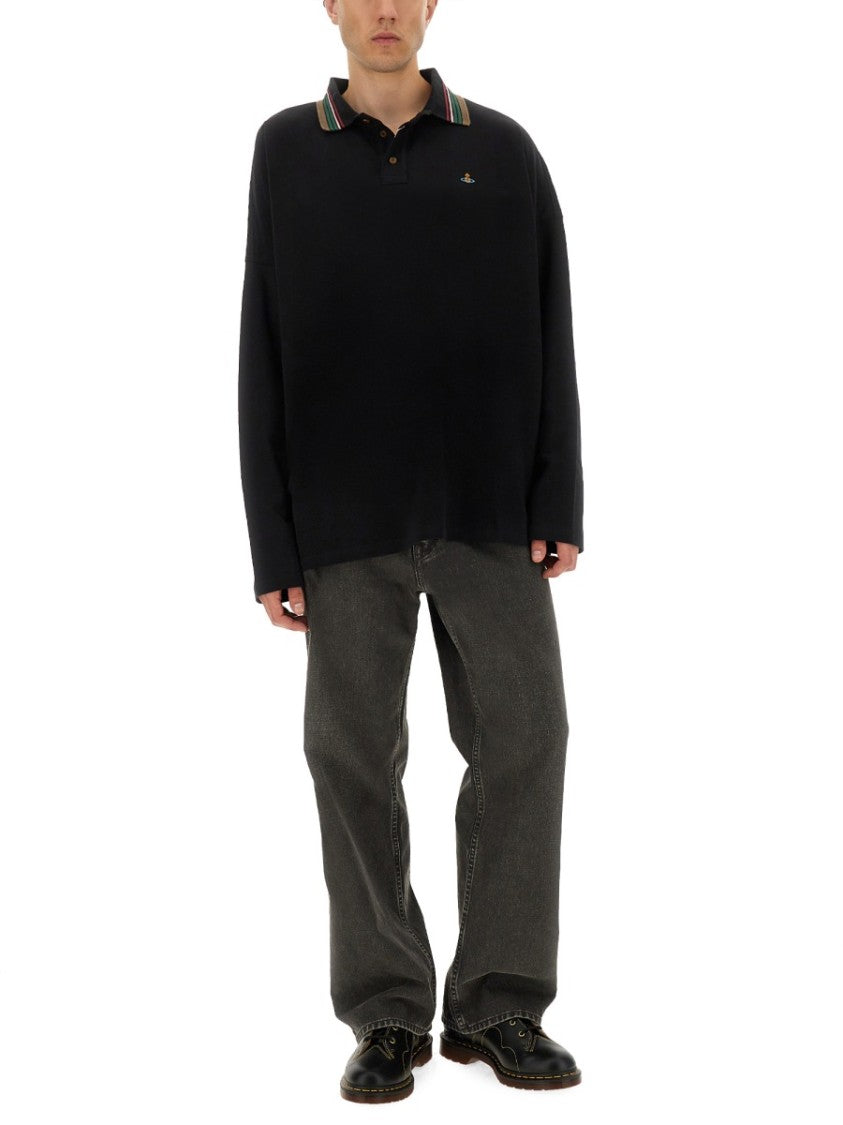 Vivienne Westwood Relaxed Fit Long-Sleeved Polo Shirt