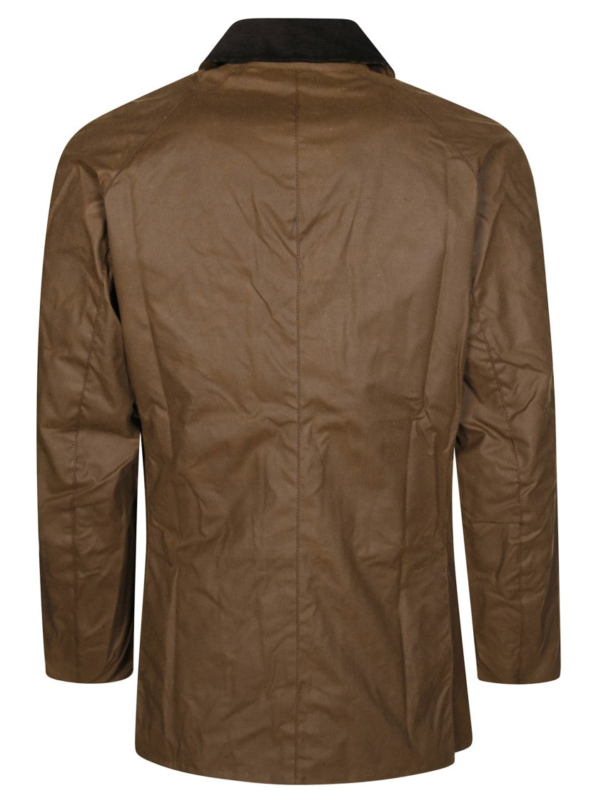 Barbour Waxed Cotton Jacket With Corduroy Collar