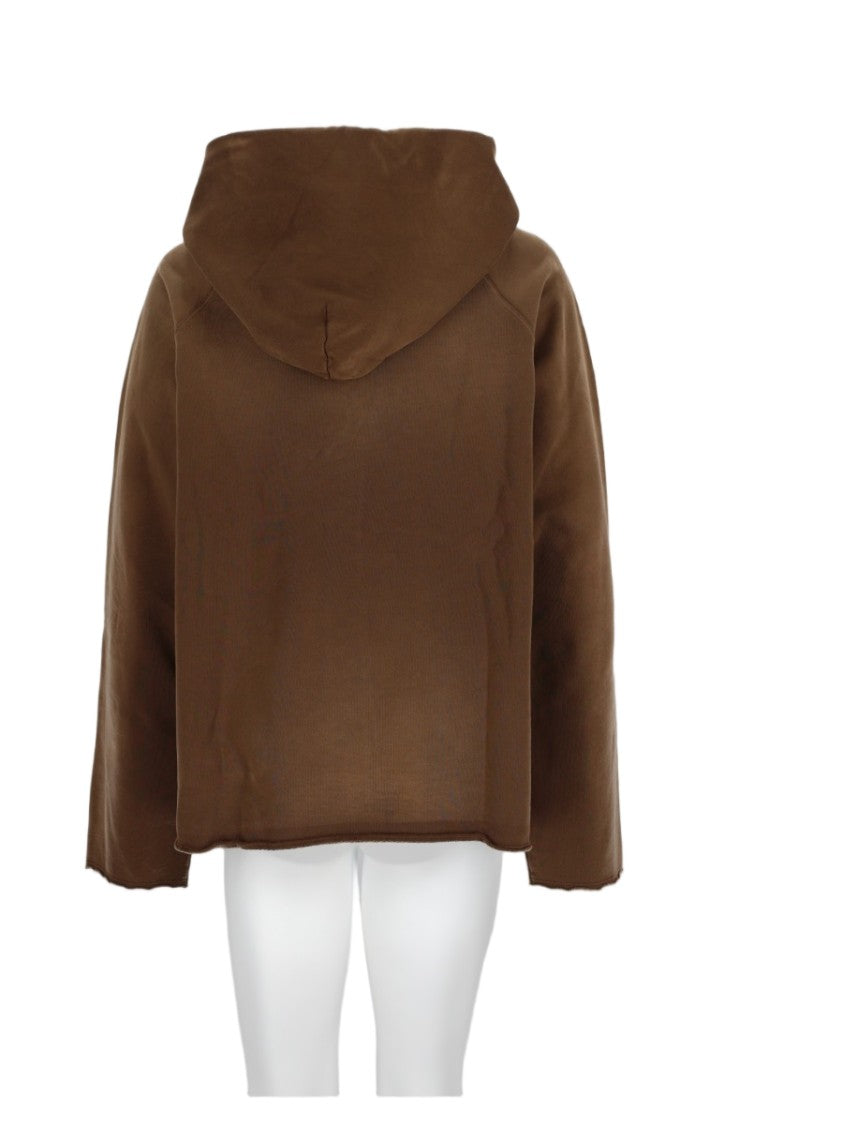 Amish Cropped Hooded Graphic Emblem Sweatshirt