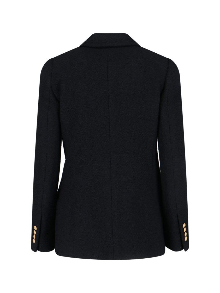 Chloé Double-Breasted Black Blazer With Classic Lapel