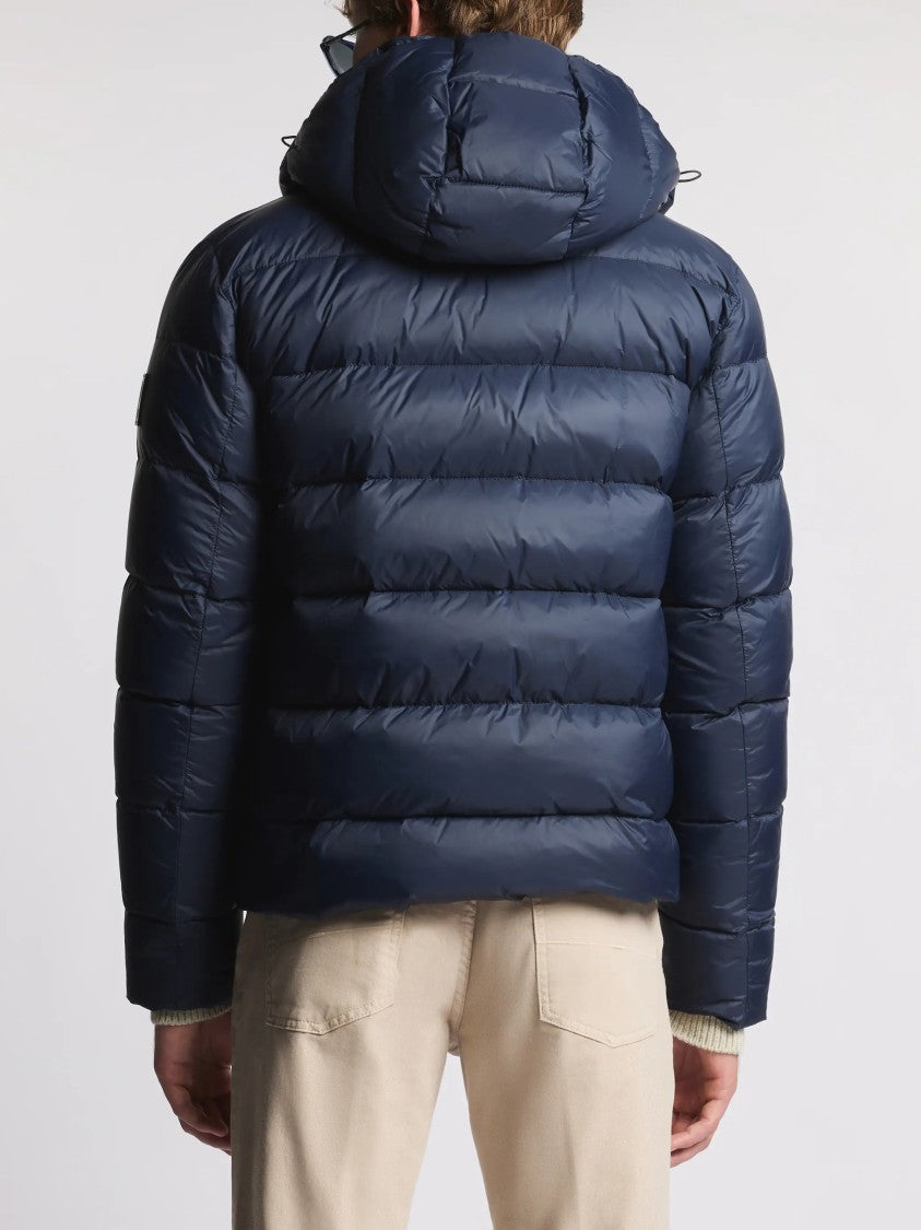 Fay Quilted Padded High Collar Hooded Coat