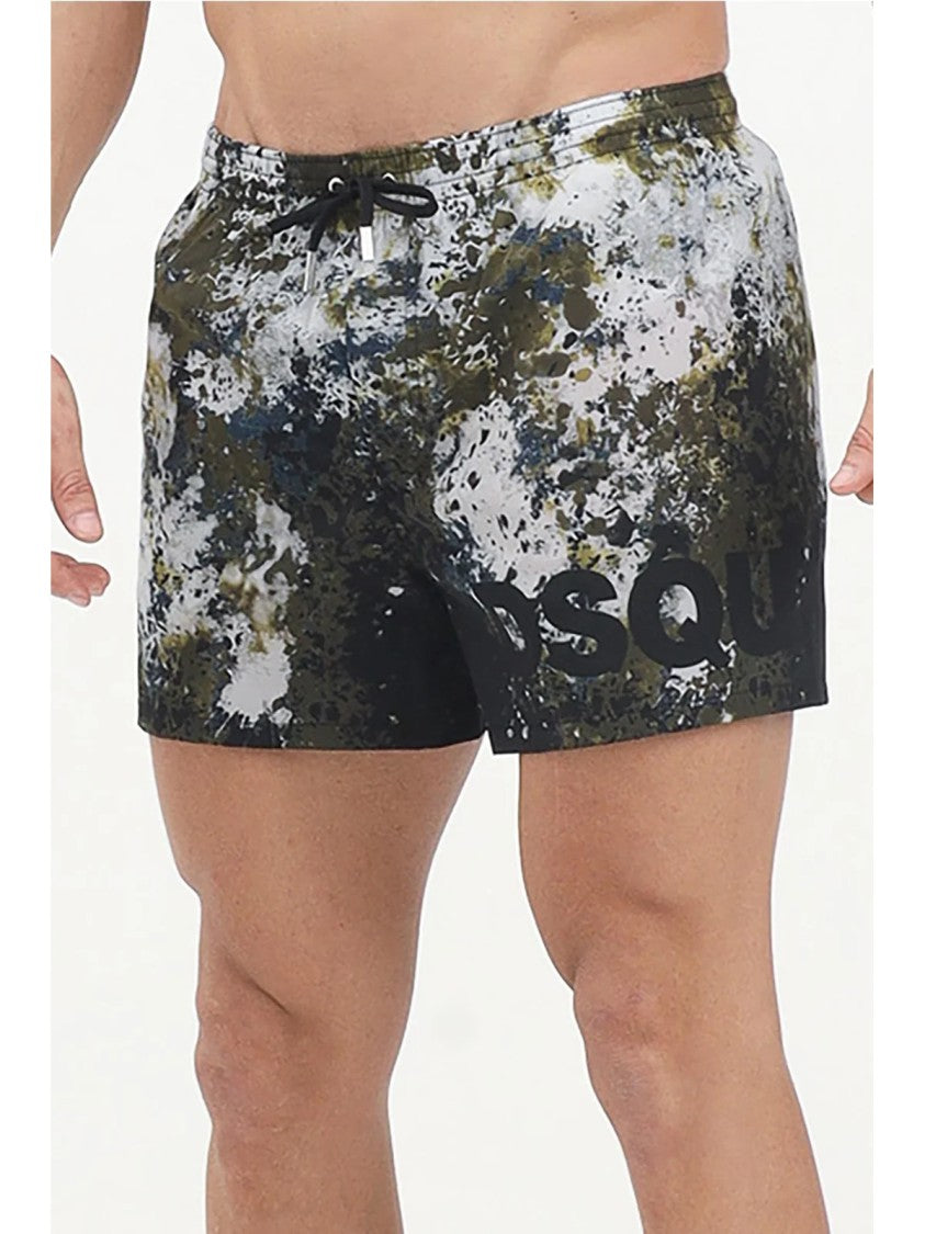 Dsquared2 Beachwear Polyamide Stretch Swim Shorts - Multicolor