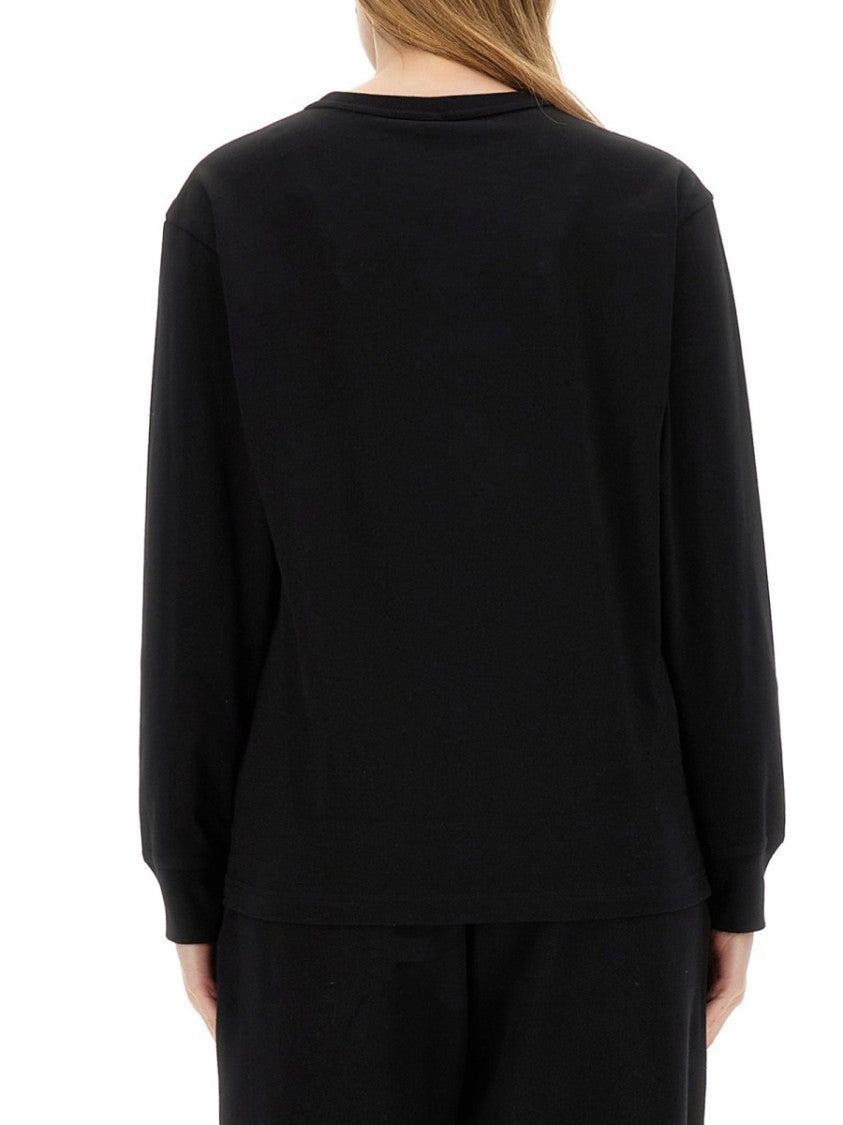T By Alexander Wang Classic Crew Neck T-Shirt With Subtle Logo Detail