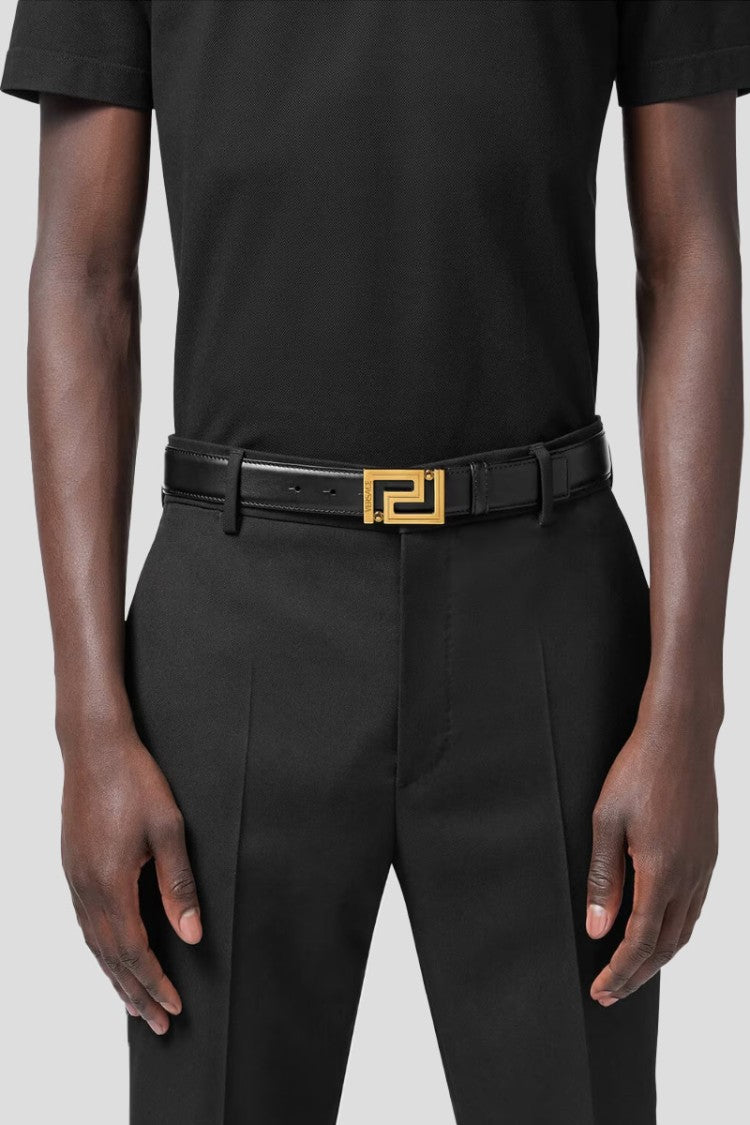 Versace Greca Leather Belt