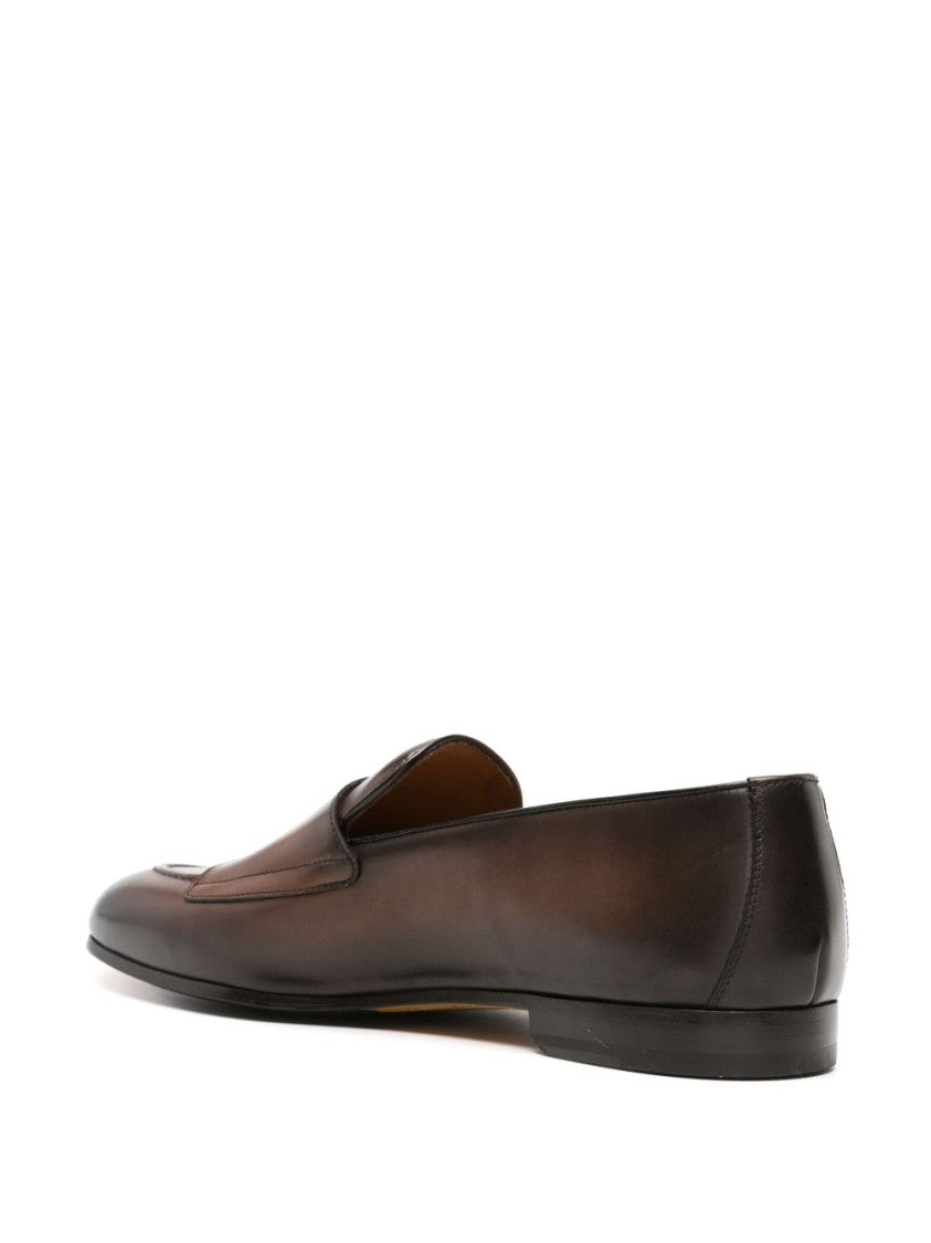 Doucal's Loafers In Rich Brown Leather