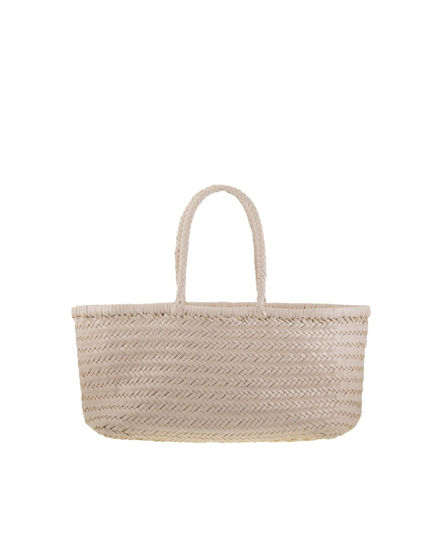 Dragon Diffusion Handwoven Basket-Style Tote Bag With Chevron Weave