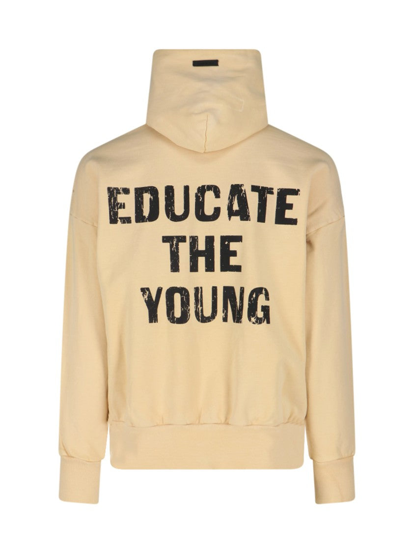 Fear Of God "Educate The Young" Hoodie, Yellow Cotton