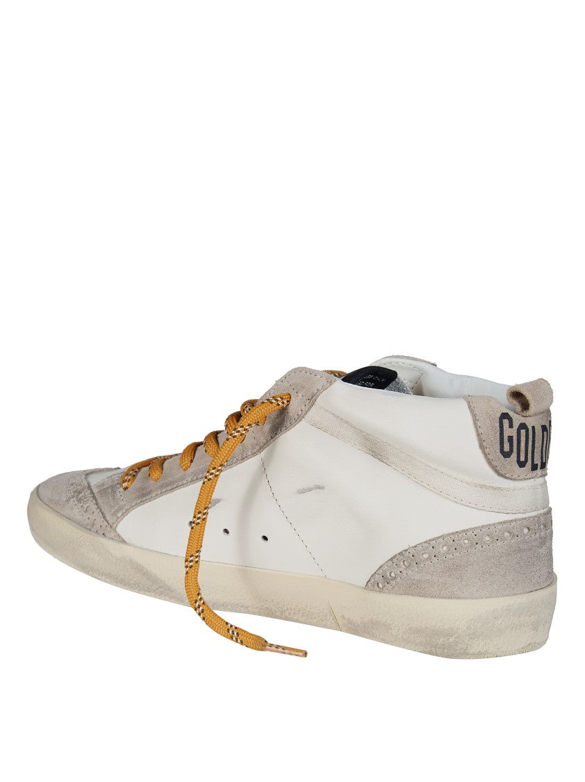 Golden Goose Mid Star Suede Toe Spur Leather Upper Sneakers