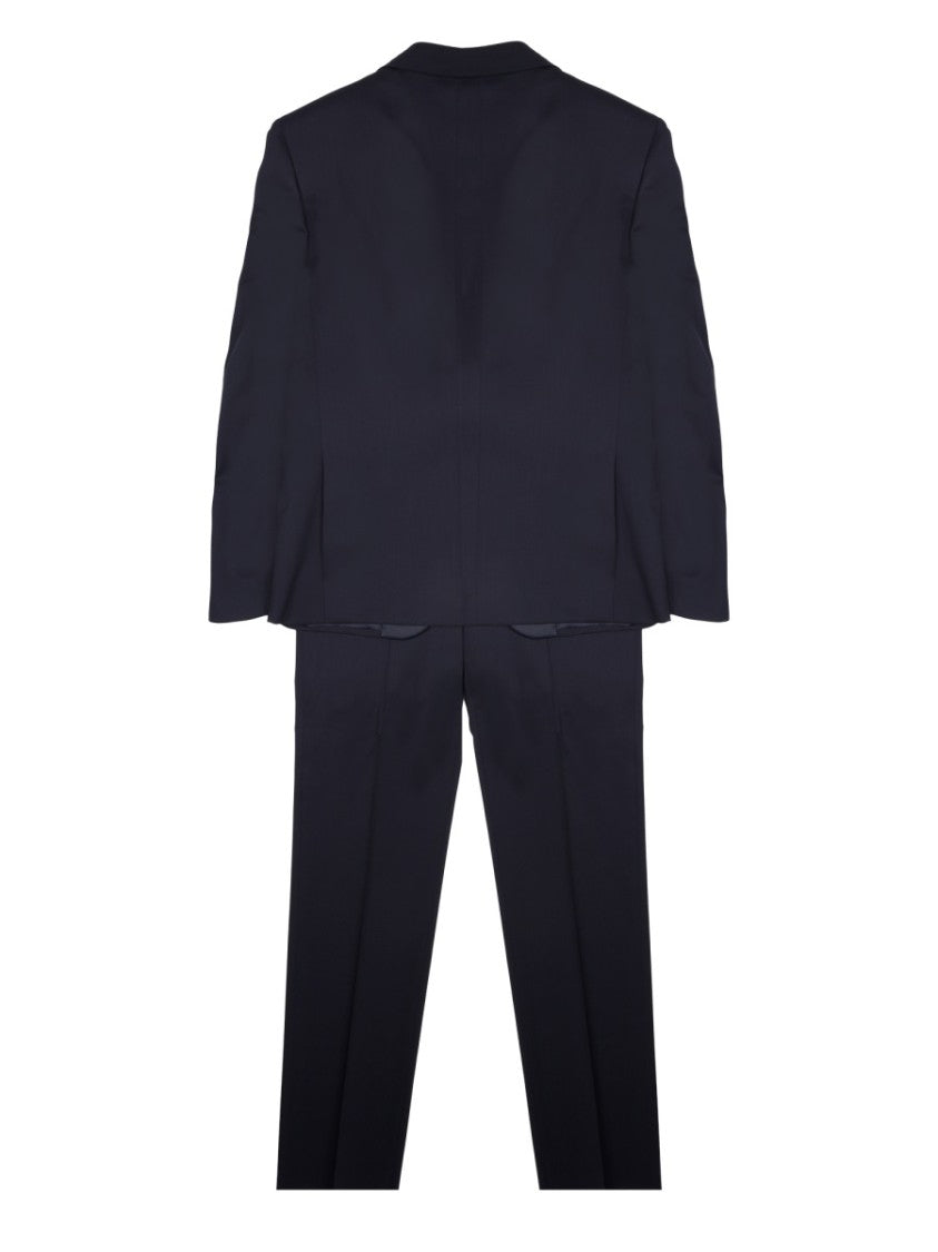 Colamarino Tailored Black Two-Piece Suit With Satin-Finish Blazer