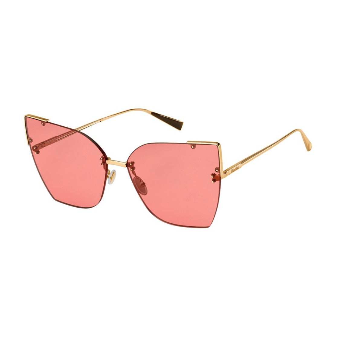 Max Mara Rose Gold Mm Anita Iii Geometric Sunglasses